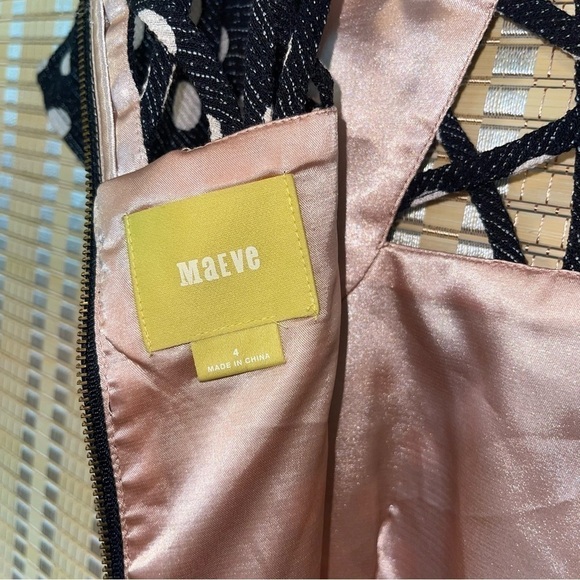 MAEVE Academia Artsy A Line Flare New Girl White Polkadot Sweetheart Dress 4 - Picture 9 of 13